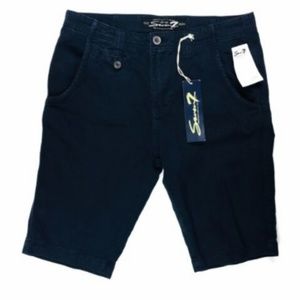 NEW Seven7 Jeans 30 Shorts Blue Chino Cotton